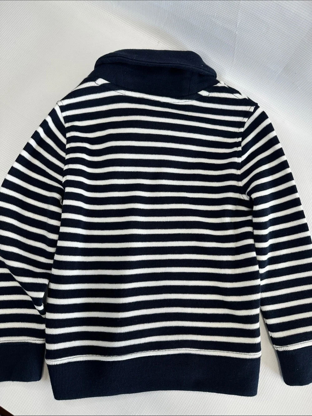 Baby GAP Navy & White Striped Shawl-Collar Turtleneck Sweater 5t